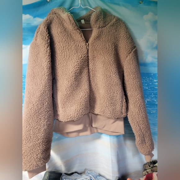 Fabletics‎ Sherpa Fleece Full Zip Jacket Women's Size Medium - Picture 1 of 4
